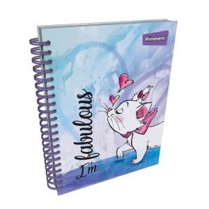 Agenda argollada pasta dura 7 MATERIAS FEMENINO grande MOTIVOS SURTIDOS CUADRICULADO #14