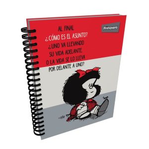 Agenda argollada pasta dura 7 MATERIAS FEMENINO grande MOTIVOS SURTIDOS CUADRICULADO #15