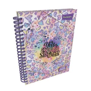 Agenda argollada pasta dura 7 MATERIAS FEMENINO grande MOTIVOS SURTIDOS CUADRICULADO #20