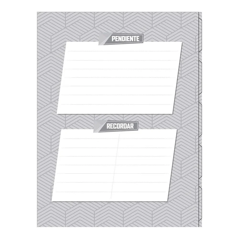 Agenda Argollada grande 5 MATERIAS UNISEX pasta dura FLOWER POWER BONJOUR PARIS CUADRICULADO - Imagen 3