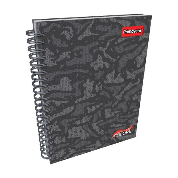 Agenda Argollada grande 7 MATERIAS MASCULINO pasta dura SOLID COLORS TEXTURA CAMUFLAJE GRIS CUADRICULADO - Imagen 2